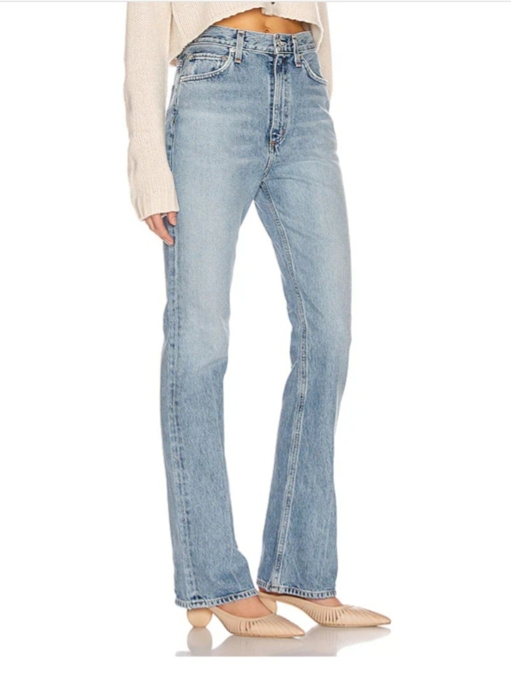 AGOLDE Vintage High Rise Flare In Clamour Blue